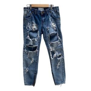 One Teaspoon Trashed Free-birds Denim Jeans Size 25